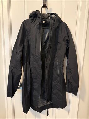 lululemon athletica Black Hooded Trench Jacket